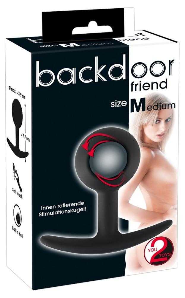 Backdoor Friend Kulatý Anální kolík s rotační kuličkou Medium You2Toys