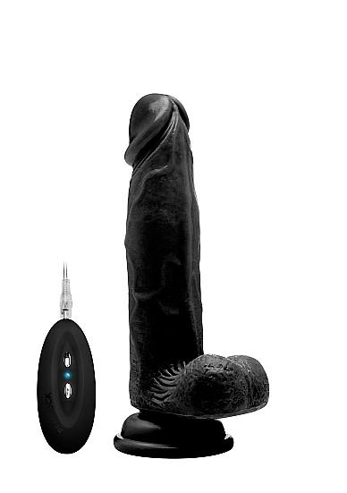 S-Line RealRock Vibrační penis 20 cm - černý S-LINE