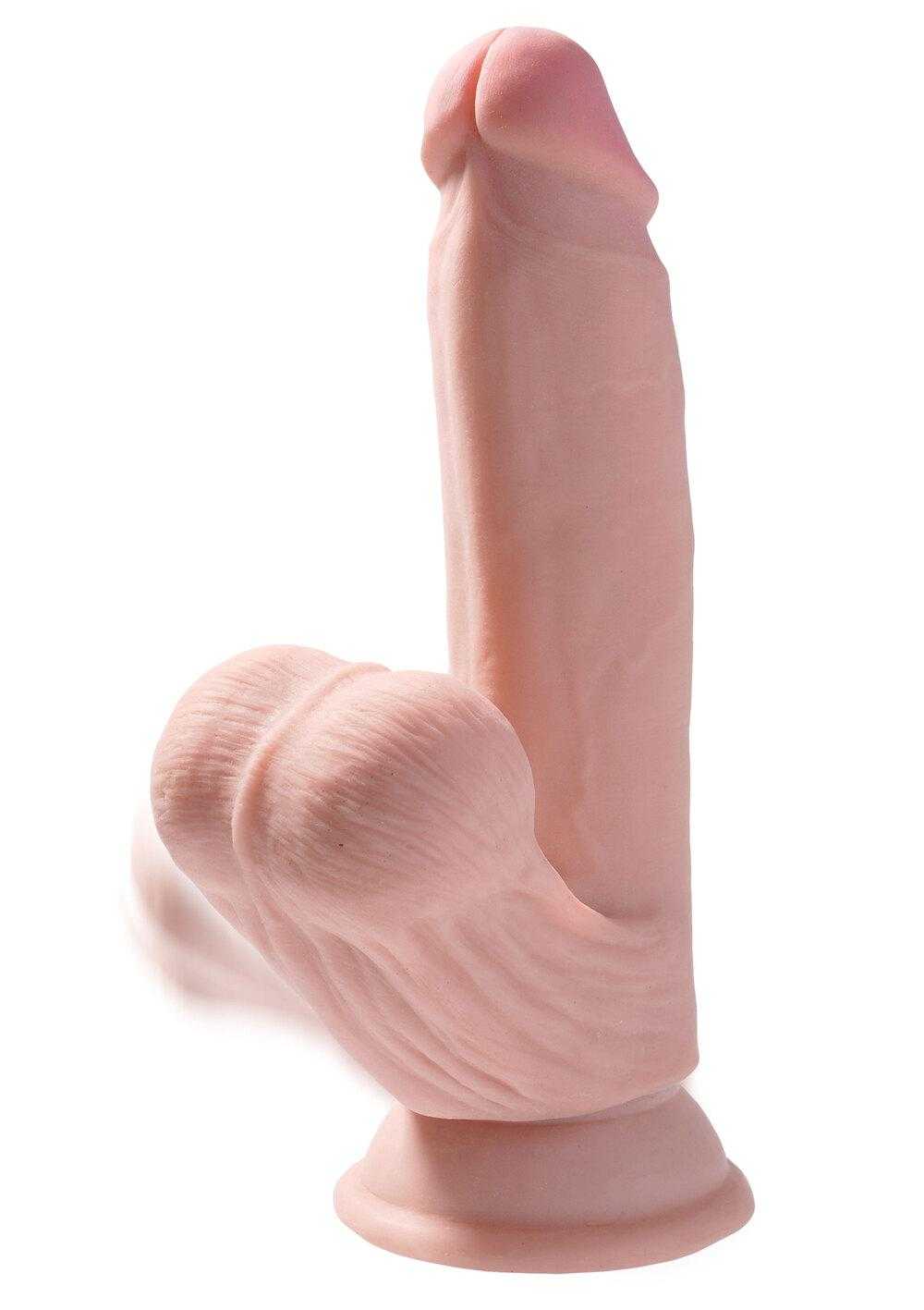 King Cock 3D realistické dildo s houpajícími se varlaty 17