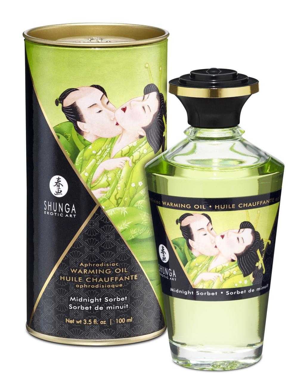 Shunga Aphrodisiac Warming Oil Midnight Sorbet 100ml Shunga