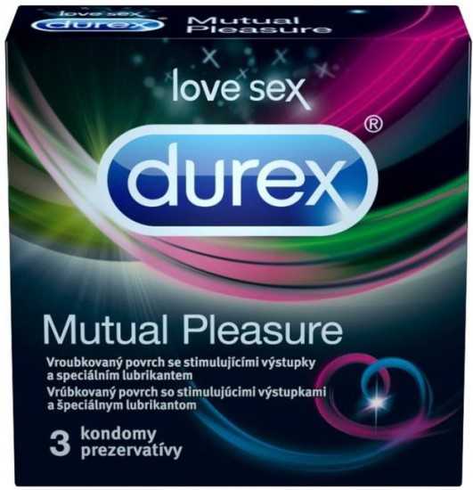 Durex Mutual Pleasure – vroubkované kondomy (3 ks)