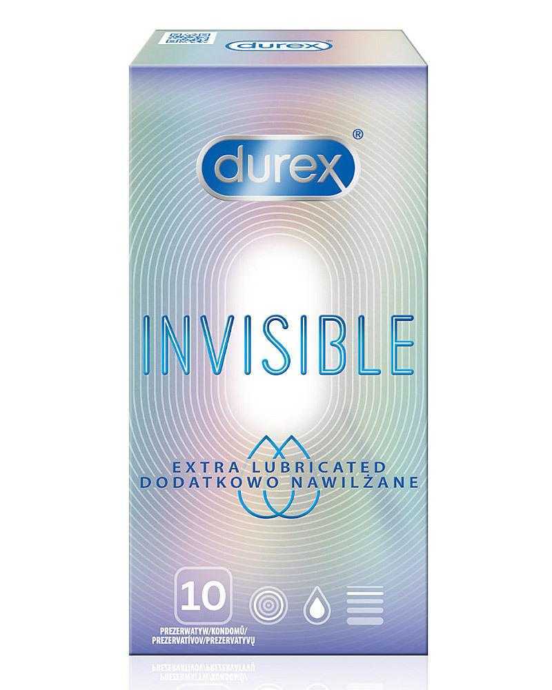 Durex Invisible Extra Lubricated kondomy 10ks Durex