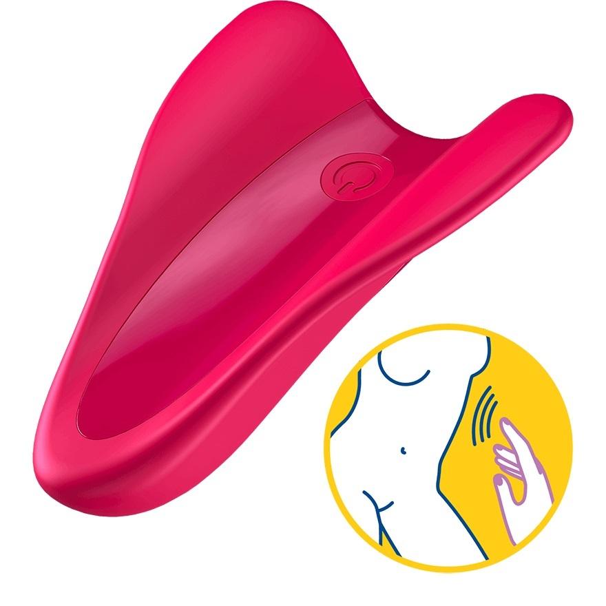 Satisfyer High Fly Vibrátor pod prst - červený Satisfyer