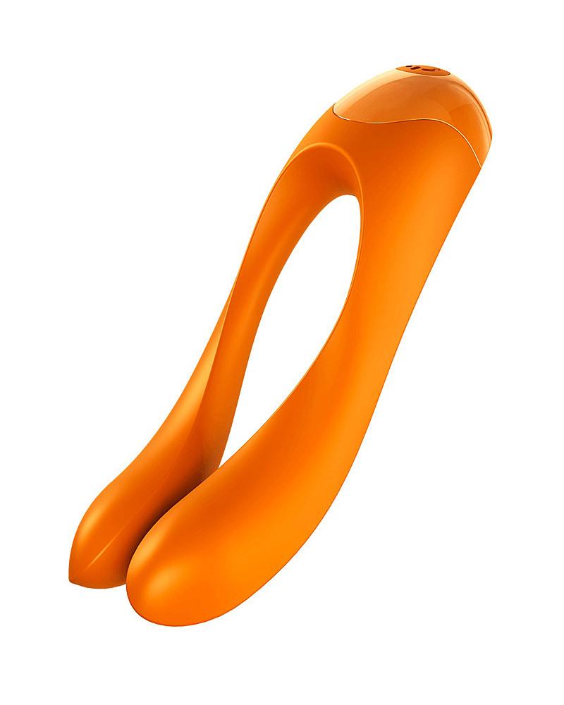 Satisfyer Candy Cane Multifunkční vibrátor - oranžový Satisfyer