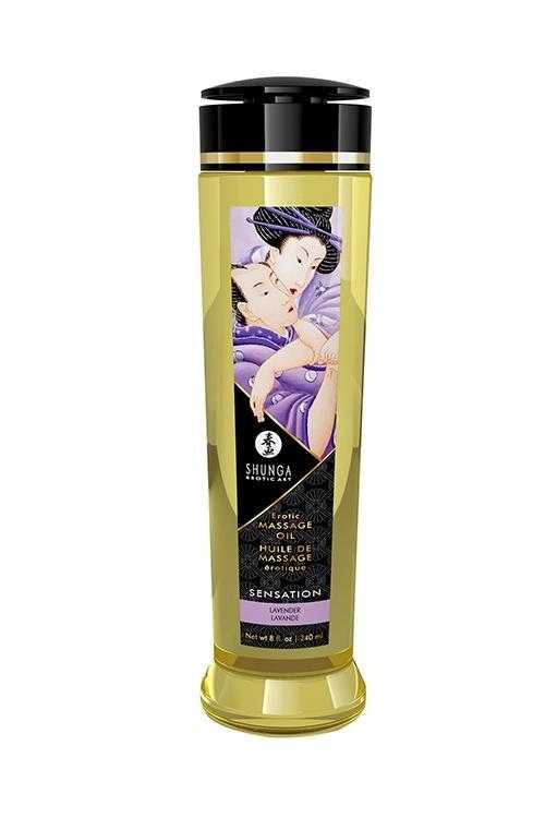 Shunga Sensation Lavender masážní olej 240 ml Shunga