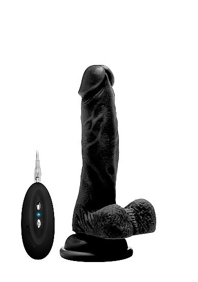 S-Line RealRock Vibrační penis 18 cm - černý S-LINE