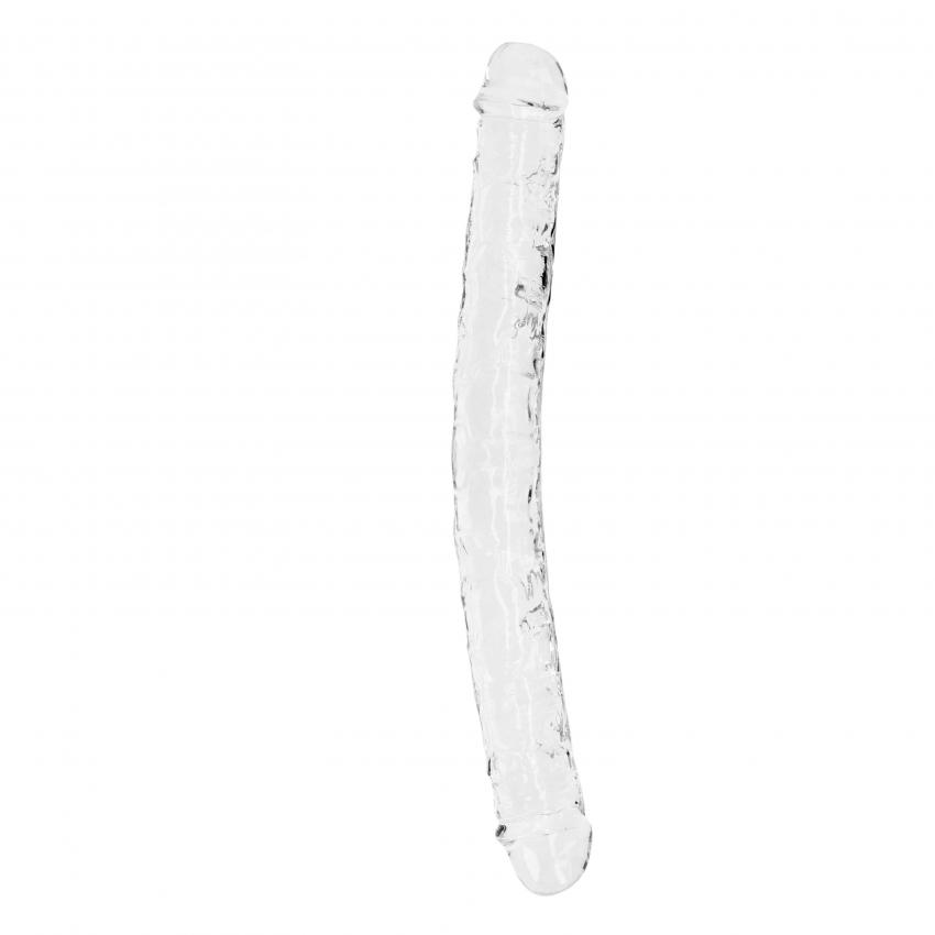 Realrock Oboustranné dildo 34 cm - transparentní RealRock