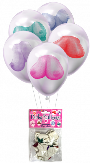 Nafukovací balónky Dirty Boob Balloons (8 ks)