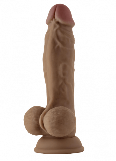 Shaft dildo z dvojitého tekutého silikonu Realistic Dong (24 cm)