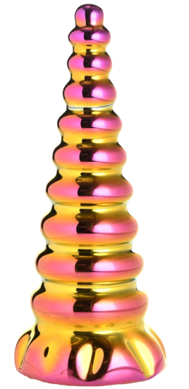 XR Brands - Twilight Rainbow Glass Dildo