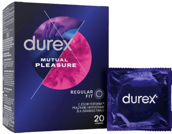 Durex Mutual Pleasure – vroubkované kondomy (20 ks)