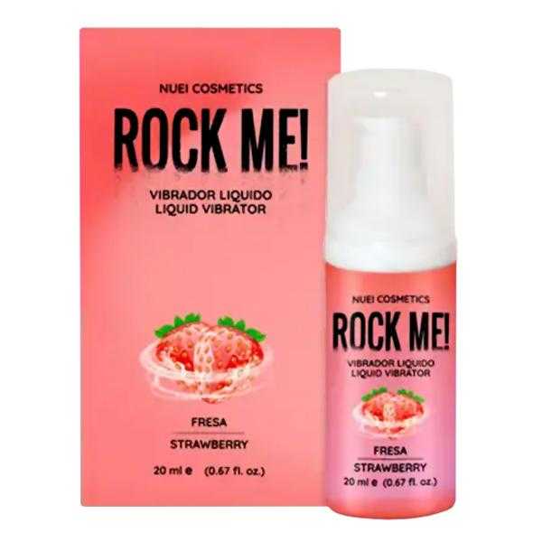 NUEI Rock me! tekutý vibrátor 20 ml - jahoda NUEI