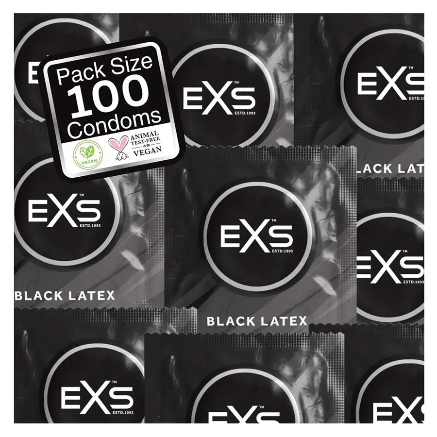 EXS Black Latex kondomy 100 ks EXS