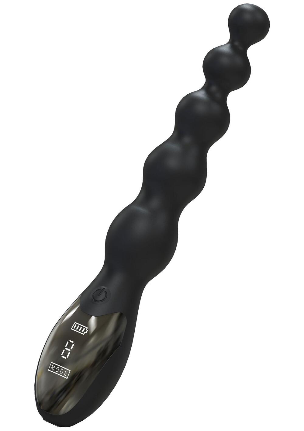 Hidden Desire Extreme Beaded Anal Power Vibrator Black Hidden Desire